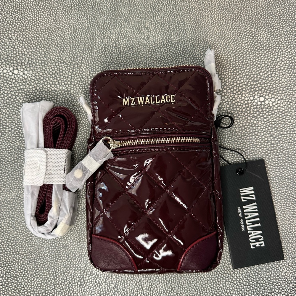 MZ Wallace Micro Crosby Port Lacquer- NWT